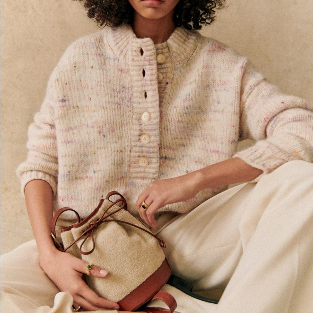 Sezane Luc Jumper Ecru / Multicoloured - Size S